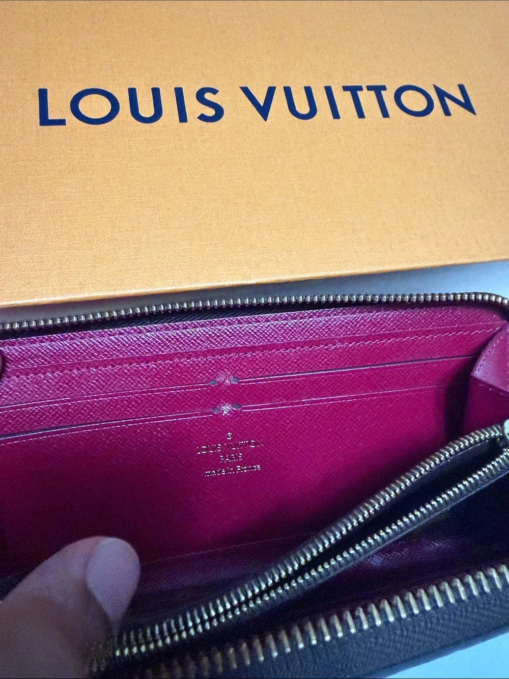 Louis Vuitton clemence zippy long wallet